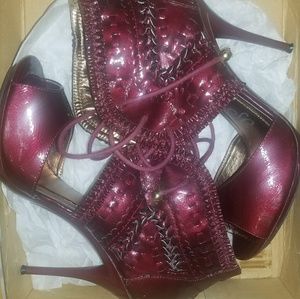 Dark red heels